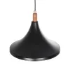 GLOBOSTAR® BELFRY 203-0077 Μοντέρνο Κρεμαστό Φωτιστικό Οροφής με Ντουί 1 x E27 AC 220-240V IP20 - Μαύρο & Χρυσό - Μ29.5 x Π29.5 x Υ22cm
