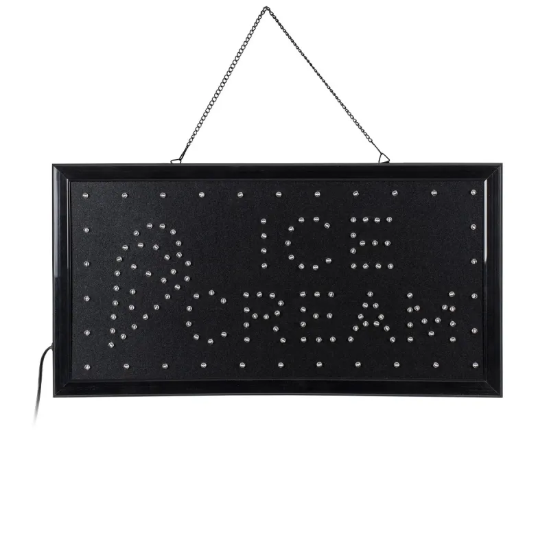 GloboStar® 75691 Φωτιστικό Ταμπέλα LED Ορθογώνια Σήμανσης ICE CREAM με Πρίζα AC 230V Μ48 x Π25 x Υ2cm GloboStar® 75691 Φωτιστικό Ταμπέλα LED Ορθογώνια Σήμανσης ICE CREAM με Πρίζα AC 230V Μ48 x Π25 x Υ2cm