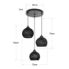 GLOBOSTAR® YASAM 203-0023 Vintage Κρεμαστό Φωτιστικό Οροφής με Ντουί 3 x E27 AC 220-240V IP20 - Λευκό - Μ42 x Π42 x Υ54cm