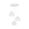 GLOBOSTAR® YASAM 203-0023 Vintage Κρεμαστό Φωτιστικό Οροφής με Ντουί 3 x E27 AC 220-240V IP20 - Λευκό - Μ42 x Π42 x Υ54cm