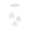 GLOBOSTAR® YASAM 203-0023 Vintage Κρεμαστό Φωτιστικό Οροφής με Ντουί 3 x E27 AC 220-240V IP20 - Λευκό - Μ42 x Π42 x Υ54cm