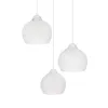 GLOBOSTAR® YASAM 203-0023 Vintage Κρεμαστό Φωτιστικό Οροφής με Ντουί 3 x E27 AC 220-240V IP20 - Λευκό - Μ42 x Π42 x Υ54cm