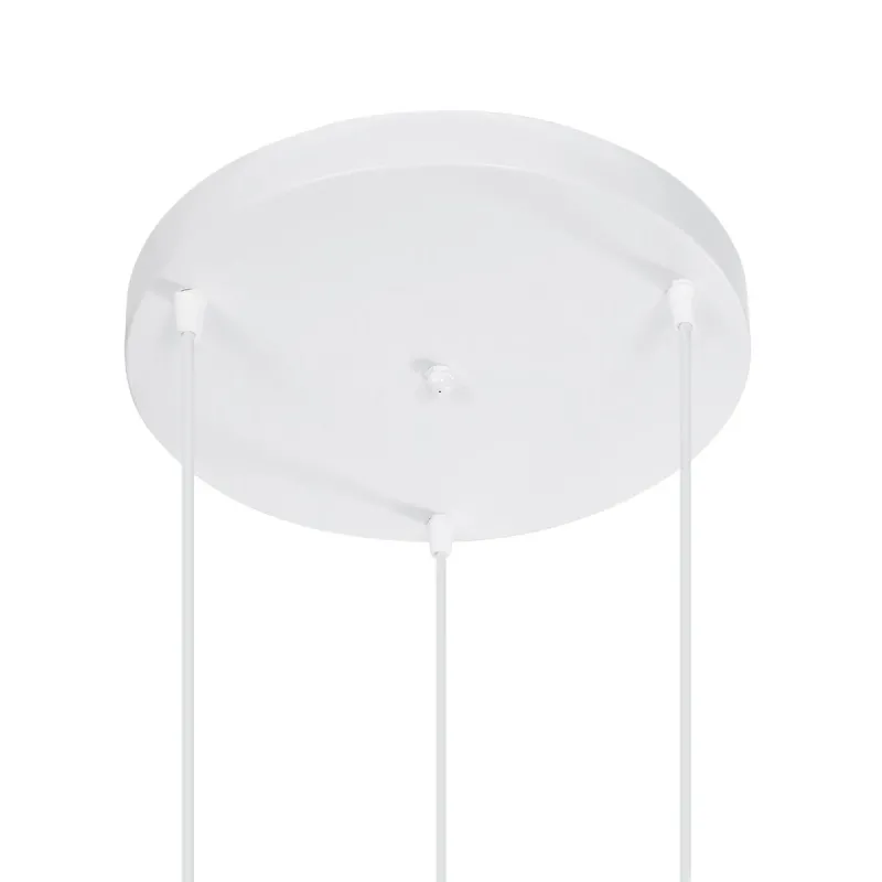 GLOBOSTAR® YASAM 203-0023 Vintage Κρεμαστό Φωτιστικό Οροφής με Ντουί 3 x E27 AC 220-240V IP20 - Λευκό - Μ42 x Π42 x Υ54cm