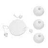 GLOBOSTAR® YASAM 203-0023 Vintage Κρεμαστό Φωτιστικό Οροφής με Ντουί 3 x E27 AC 220-240V IP20 - Λευκό - Μ42 x Π42 x Υ54cm