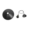 GLOBOSTAR® FERRO 203-0082 Μοντέρνο Κρεμαστό Φωτιστικό Οροφής με Ντουί 1 x E27 AC 220-240V IP20 - Μαύρο & Μπρούτζινο - Μ30 x Π30 x Υ15cm