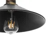 GLOBOSTAR® FERRO 203-0082 Μοντέρνο Κρεμαστό Φωτιστικό Οροφής με Ντουί 1 x E27 AC 220-240V IP20 - Μαύρο & Μπρούτζινο - Μ30 x Π30 x Υ15cm