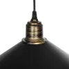 GLOBOSTAR® FERRO 203-0082 Μοντέρνο Κρεμαστό Φωτιστικό Οροφής με Ντουί 1 x E27 AC 220-240V IP20 - Μαύρο & Μπρούτζινο - Μ30 x Π30 x Υ15cm