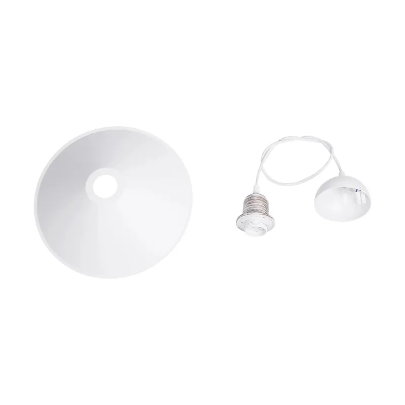 GLOBOSTAR® FERRO 203-0083 Μοντέρνο Κρεμαστό Φωτιστικό Οροφής με Ντουί 1 x E27 AC 220-240V IP20 - Λευκό & Χρυσό - Μ30 x Π30 x Υ15cm