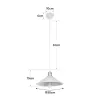 GLOBOSTAR® FERRO 203-0083 Μοντέρνο Κρεμαστό Φωτιστικό Οροφής με Ντουί 1 x E27 AC 220-240V IP20 - Λευκό & Χρυσό - Μ30 x Π30 x Υ15cm