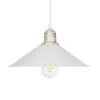 GLOBOSTAR® FERRO 203-0083 Μοντέρνο Κρεμαστό Φωτιστικό Οροφής με Ντουί 1 x E27 AC 220-240V IP20 - Λευκό & Χρυσό - Μ30 x Π30 x Υ15cm