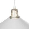 GLOBOSTAR® FERRO 203-0083 Μοντέρνο Κρεμαστό Φωτιστικό Οροφής με Ντουί 1 x E27 AC 220-240V IP20 - Λευκό & Χρυσό - Μ30 x Π30 x Υ15cm