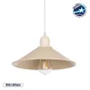 GLOBOSTAR® FERRO 203-0086 Μοντέρνο Κρεμαστό Φωτιστικό Οροφής με Ντουί 1 x E27 AC 220-240V IP20 - Μπεζ - Μ30 x Π30 x Υ15cm
