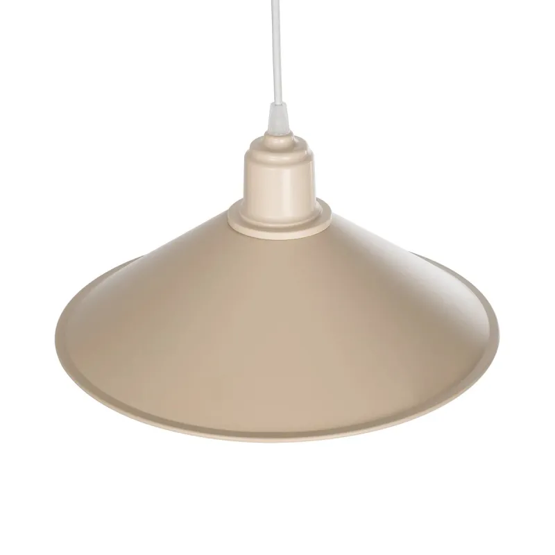 GLOBOSTAR® FERRO 203-0086 Μοντέρνο Κρεμαστό Φωτιστικό Οροφής με Ντουί 1 x E27 AC 220-240V IP20 - Μπεζ - Μ30 x Π30 x Υ15cm