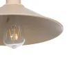 GLOBOSTAR® FERRO 203-0086 Μοντέρνο Κρεμαστό Φωτιστικό Οροφής με Ντουί 1 x E27 AC 220-240V IP20 - Μπεζ - Μ30 x Π30 x Υ15cm