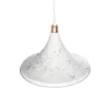 GLOBOSTAR® MARBLE 203-0098 Μοντέρνο Κρεμαστό Φωτιστικό Οροφής με Ντουί 1 x E27 AC 220-240V IP20 - Λεύκο & Χρυσό - Μ30 x Π30 x Υ20cm