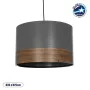 GLOBOSTAR® ZYKLUS 203-0102 Μοντέρνο Κρεμαστό Φωτιστικό Οροφής με Ντουί 1 x E27 AC 220-240V IP20 - Γκρί & Καφέ - Μ36 x Π36 x Υ25cm