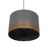 GLOBOSTAR® ZYKLUS 203-0102 Μοντέρνο Κρεμαστό Φωτιστικό Οροφής με Ντουί 1 x E27 AC 220-240V IP20 - Γκρί & Καφέ - Μ36 x Π36 x Υ25cm