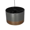 GLOBOSTAR® ZYKLUS 203-0102 Μοντέρνο Κρεμαστό Φωτιστικό Οροφής με Ντουί 1 x E27 AC 220-240V IP20 - Γκρί & Καφέ - Μ36 x Π36 x Υ25cm