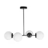 GLOBOSTAR® GLOBUS 203-0104 Μοντέρνο Φωτιστικό Οροφής με Ντουί 4 x E27 AC 220-240V IP20 - Λευκό & Μαύρο - Μ70 x Π34 x Υ15cm