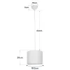 GLOBOSTAR® BLAZE 203-0107 Μοντέρνο Κρεμαστό Φωτιστικό Οροφής με Ντουί 1 x E27 AC 220-240V IP20 - Μπεζ - Μ22 x Π22 x Υ20cm