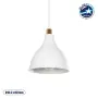 GLOBOSTAR® RADE 203-0125 Μοντέρνο Κρεμαστό Φωτιστικό Οροφής με Ντουί 1 x E27 AC 220-240V IP20 - Λευκό & Χρυσό - Μ18.5 x Π18.5 x Υ23cm