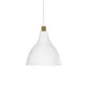 GLOBOSTAR® RADE 203-0125 Μοντέρνο Κρεμαστό Φωτιστικό Οροφής με Ντουί 1 x E27 AC 220-240V IP20 - Λευκό & Χρυσό - Μ18.5 x Π18.5 x Υ23cm