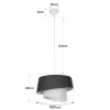 GLOBOSTAR® ALINA 203-0131 Μοντέρνο Κρεμαστό Φωτιστικό Οροφής με Ντουί 1 x E27 AC 220-240V IP20 - Μαύρο & Μπεζ - Μ30 x Π30 x Υ20cm GLOBOSTAR® ALINA 203-0131 Μοντέρνο Κρεμαστό Φωτιστικό Οροφής με Ντουί 1 x E27 AC 220-240V IP20 - Μαύρο & Μπεζ - Μ30 x Π30 x Υ20cm