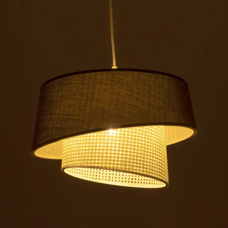 GLOBOSTAR® ALINA 203-0131 Μοντέρνο Κρεμαστό Φωτιστικό Οροφής με Ντουί 1 x E27 AC 220-240V IP20 - Μαύρο & Μπεζ - Μ30 x Π30 x Υ20cm GLOBOSTAR® ALINA 203-0131 Μοντέρνο Κρεμαστό Φωτιστικό Οροφής με Ντουί 1 x E27 AC 220-240V IP20 - Μαύρο & Μπεζ - Μ30 x Π30 x Υ20cm