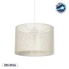GLOBOSTAR® CLAIRIE 203-0137 Μοντέρνο Κρεμαστό Φωτιστικό Οροφής με Ντουί 1 x E27 AC 220-240V IP20 - Μπεζ - Μ30 x Π30 x Υ22cm