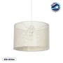 GLOBOSTAR® CLAIRIE 203-0137 Μοντέρνο Κρεμαστό Φωτιστικό Οροφής με Ντουί 1 x E27 AC 220-240V IP20 - Μπεζ - Μ30 x Π30 x Υ22cm