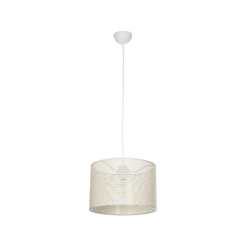GLOBOSTAR® CLAIRIE 203-0137 Μοντέρνο Κρεμαστό Φωτιστικό Οροφής με Ντουί 1 x E27 AC 220-240V IP20 - Μπεζ - Μ30 x Π30 x Υ22cm