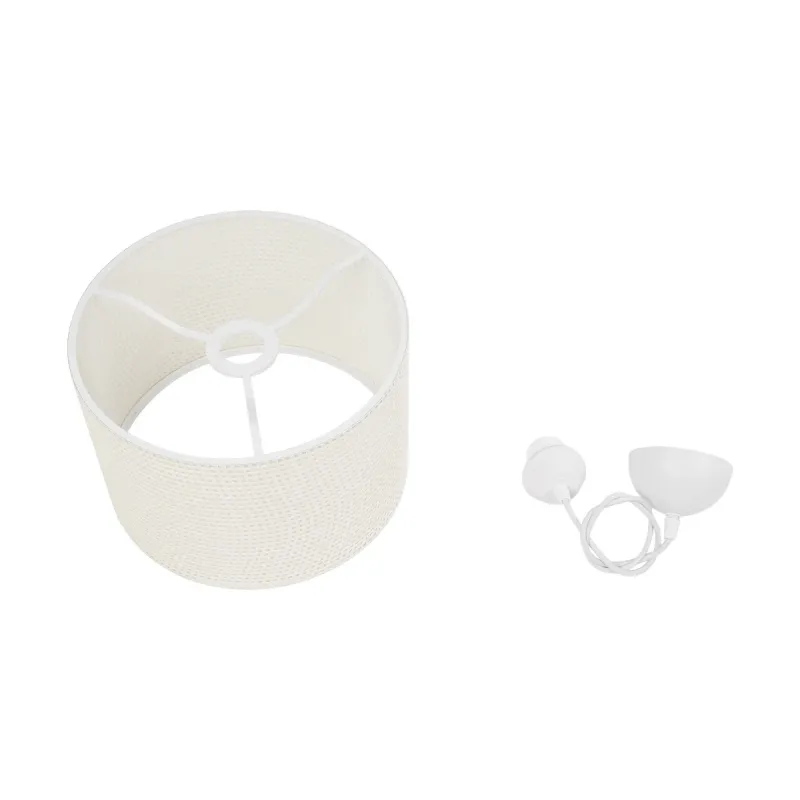 GLOBOSTAR® CLAIRIE 203-0137 Μοντέρνο Κρεμαστό Φωτιστικό Οροφής με Ντουί 1 x E27 AC 220-240V IP20 - Μπεζ - Μ30 x Π30 x Υ22cm