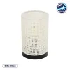 GLOBOSTAR® CYLINDER 203-0184 Μοντέρνο Επιτραπέζιο Φωτιστικό Πορτατίφ με Ντουί 1 x E27 AC 220-240V IP20 - Μαύρο & Λευκό - Μ14 x Π14 x Υ22cm