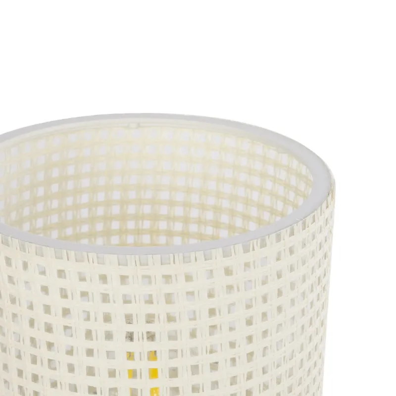 GLOBOSTAR® CYLINDER 203-0184 Μοντέρνο Επιτραπέζιο Φωτιστικό Πορτατίφ με Ντουί 1 x E27 AC 220-240V IP20 - Μαύρο & Λευκό - Μ14 x Π14 x Υ22cm