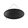 GloboStar® 75685 Φωτιστικό Ταμπέλα LED Οβάλ Σήμανσης PIZZA 3W με Πρίζα AC 230V - Μ48 x Π1.8 x Υ24.5cm