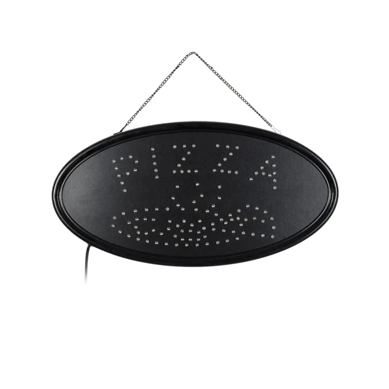 GloboStar® 75685 Φωτιστικό Ταμπέλα LED Οβάλ Σήμανσης PIZZA 3W με Πρίζα AC 230V - Μ48 x Π1.8 x Υ24.5cm