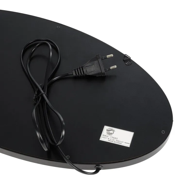 GloboStar® 75685 Φωτιστικό Ταμπέλα LED Οβάλ Σήμανσης PIZZA 3W με Πρίζα AC 230V - Μ48 x Π1.8 x Υ24.5cm