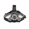 GloboStar® 79057 Φακός Κεφαλής Επαναφορτιζόμενος LED CREE XML2-T6 Chip 30 Watt 3000lm με 2 x 18650 Μπαταρίες 6000mAh Ψυχρό Λευκό 6000K