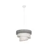 GLOBOSTAR® SIERA 203-0170 Μοντέρνο Κρεμαστό Φωτιστικό Οροφής με Ντουί 1 x E27 AC 220-240V IP20 - Μαύρο & Λευκό - Μ38 x Π38 x Υ26cm