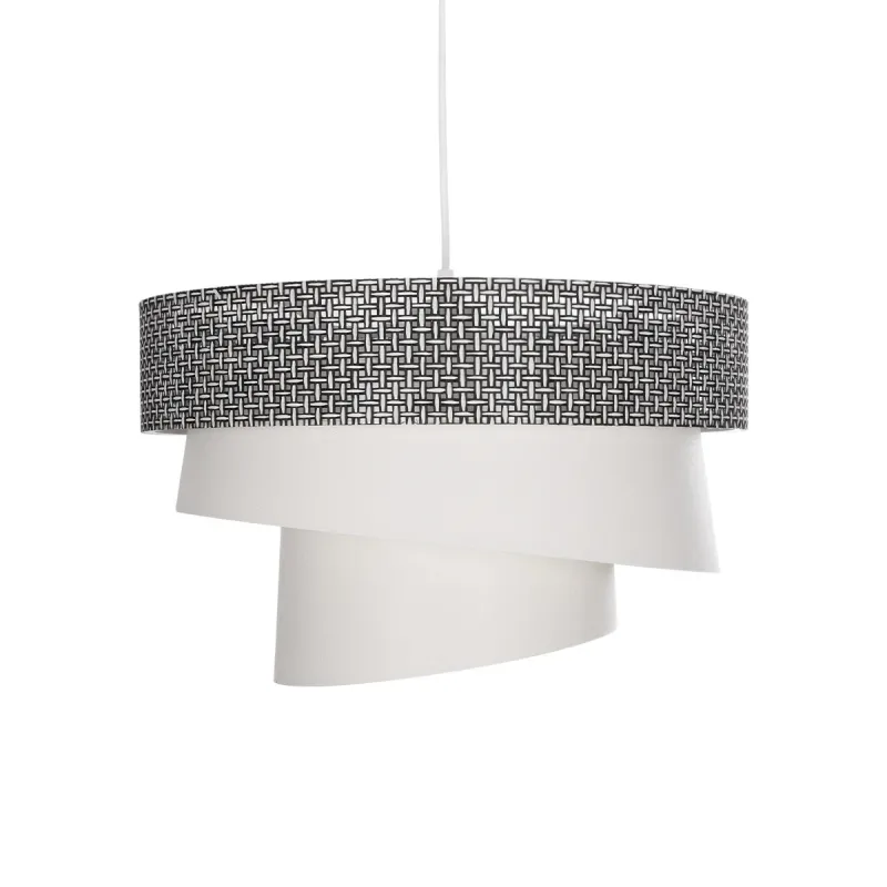 GLOBOSTAR® SIERA 203-0170 Μοντέρνο Κρεμαστό Φωτιστικό Οροφής με Ντουί 1 x E27 AC 220-240V IP20 - Μαύρο & Λευκό - Μ38 x Π38 x Υ26cm