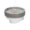 GLOBOSTAR® SIERA 203-0170 Μοντέρνο Κρεμαστό Φωτιστικό Οροφής με Ντουί 1 x E27 AC 220-240V IP20 - Μαύρο & Λευκό - Μ38 x Π38 x Υ26cm
