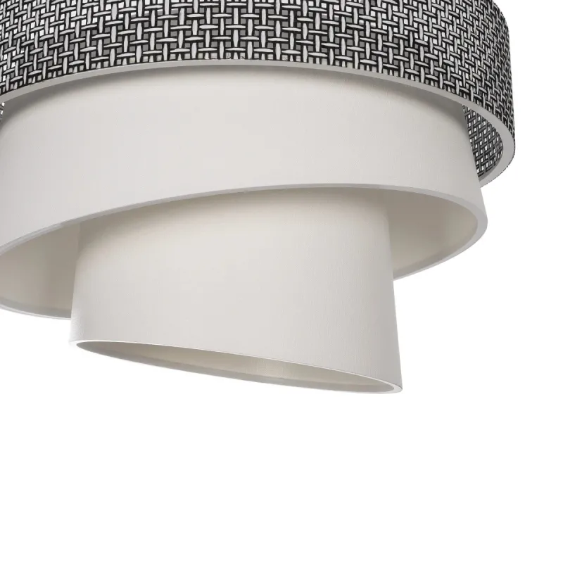 GLOBOSTAR® SIERA 203-0170 Μοντέρνο Κρεμαστό Φωτιστικό Οροφής με Ντουί 1 x E27 AC 220-240V IP20 - Μαύρο & Λευκό - Μ38 x Π38 x Υ26cm