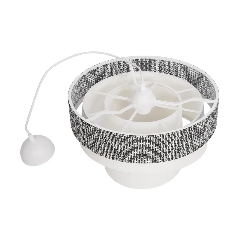 GLOBOSTAR® SIERA 203-0170 Μοντέρνο Κρεμαστό Φωτιστικό Οροφής με Ντουί 1 x E27 AC 220-240V IP20 - Μαύρο & Λευκό - Μ38 x Π38 x Υ26cm