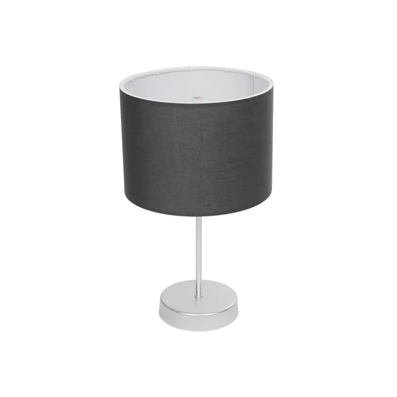 GLOBOSTAR® WIZ 203-0179 Μοντέρνο Επιτραπέζιο Φωτιστικό Πορτατίφ με Ντουί 1 x E27 AC 220-240V IP20 - Ασημί & Γκρι - Μ22 x Π22 x Υ36.5cm