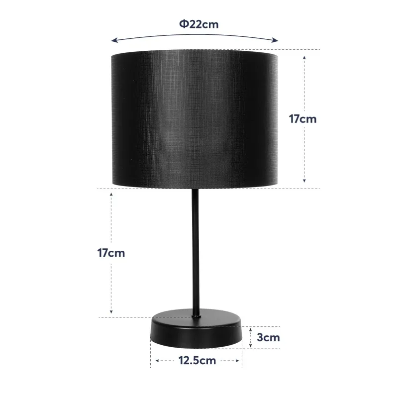 GLOBOSTAR® WIZ 203-0179 Μοντέρνο Επιτραπέζιο Φωτιστικό Πορτατίφ με Ντουί 1 x E27 AC 220-240V IP20 - Ασημί & Γκρι - Μ22 x Π22 x Υ36.5cm