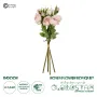 GloboStar® Artificial Garden DUSTY PINK ROSE BOUQUET 21084 Τεχνητό Διακοσμητικό Μπουκέτο Τριαντάφυλλα Ανοιχτό Ροζ Y44cm