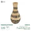 GLOBOSTAR® Artificial Garden HAVANA 21230 Διακοσμητικό Πλεκτό Βάζο - Καλάθι - Μπεζ & Μαύρο - Π25 x M25 x Υ57cm GLOBOSTAR® Artificial Garden HAVANA 21230 Διακοσμητικό Πλεκτό Βάζο - Καλάθι - Μπεζ & Μαύρο - Π25 x M25 x Υ57cm