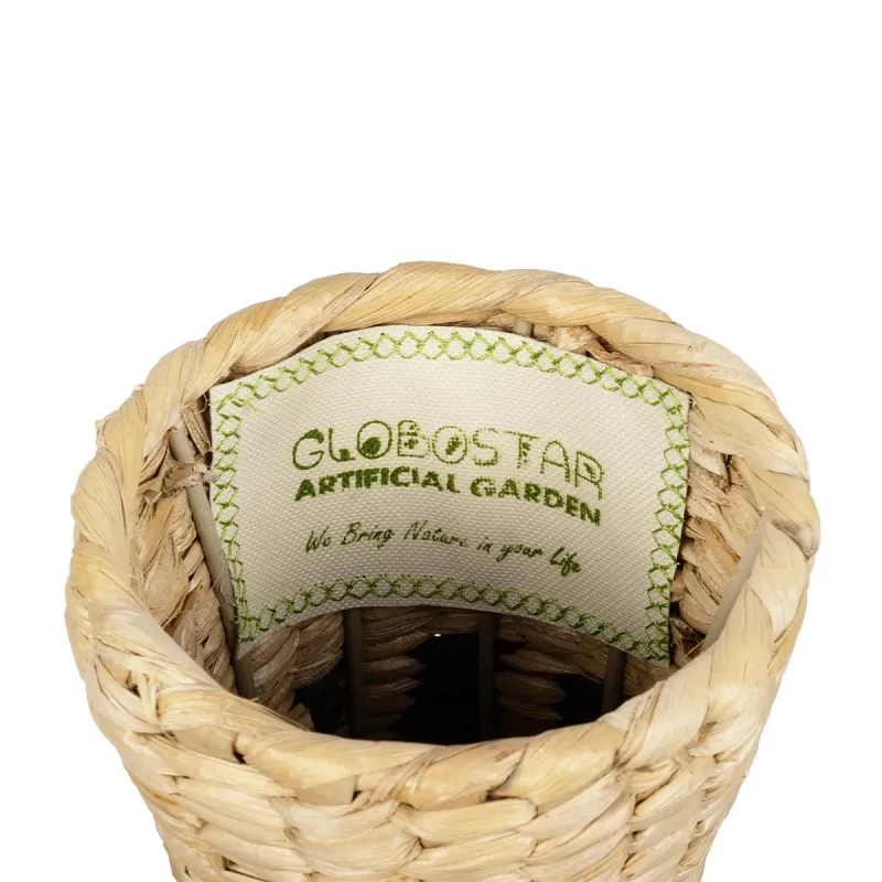 GLOBOSTAR® Artificial Garden HAVANA 21230 Διακοσμητικό Πλεκτό Βάζο - Καλάθι - Μπεζ & Μαύρο - Π25 x M25 x Υ57cm GLOBOSTAR® Artificial Garden HAVANA 21230 Διακοσμητικό Πλεκτό Βάζο - Καλάθι - Μπεζ & Μαύρο - Π25 x M25 x Υ57cm