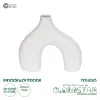 GloboStar® Artificial Garden TOLEDO 21251 Διακοσμητικό Κεραμικό Βάζo Λευκό Π27 x Μ6 x Υ24 cm
