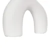 GloboStar® Artificial Garden TOLEDO 21251 Διακοσμητικό Κεραμικό Βάζo Λευκό Π27 x Μ6 x Υ24 cm